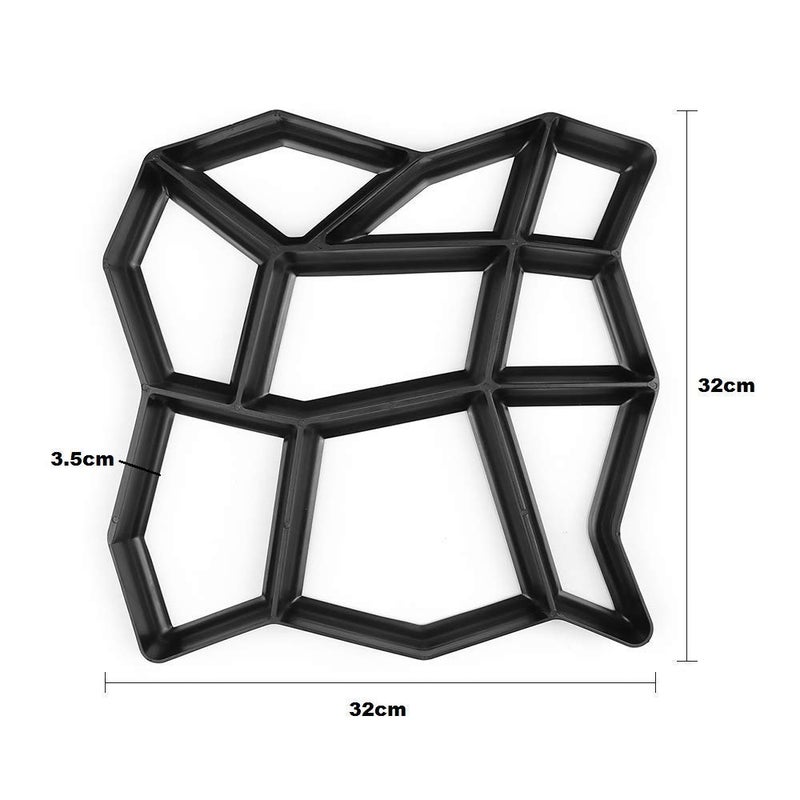 LOMESH LOMESH DIY Plastic Molded Paving Mold Pathmate Maker Mould Garden Stone DIY Pavement Concrete Mold Driveway Paving Brick Patio Mold Walk Maker Mould  - Image 4