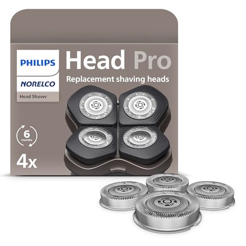 Norelco Philips Norelco Genuine Head Shaver Replacement Heads Compatible with Philips Norelco Head Shaver Pro HS5980 HS7980 and HS9980 Selfsharpening ComfortCut Blades Gentle on Skin 4 Pieces HS74040 - Image 1