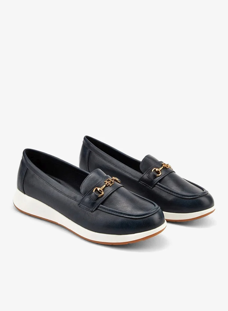 Flora Bella By Shoexpress Metal Accent Slip-On Loafers