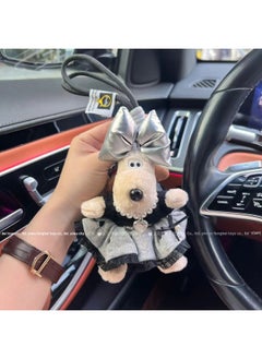 Generic Pink White Contrast Color Love Pleated Skirt Handdog Plush Toy Keychain Car Interior Summer Play Carry-on Pendant-Color:Yellow And White Contrasting Lace Skirt-Height:Mobile Phone Back Clip Style (the Rope Is Randomly Matched)  - Image 2