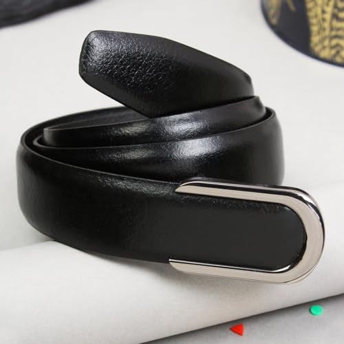 Peluche Pioneer Black Genuine Damasche Leather Profile Belt For Men (Waist Size: 32) - Image 2