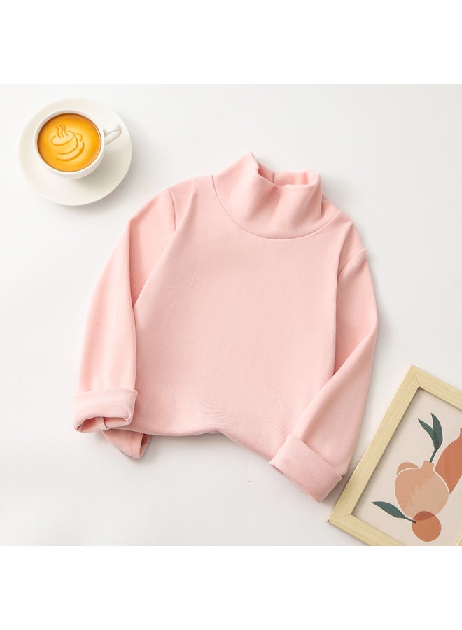 Autumn And Winter New Children's Bottoming Shirt Half Turtleneck Long Sleeve All-matching Men's And Women's Baby Inner Warm Top