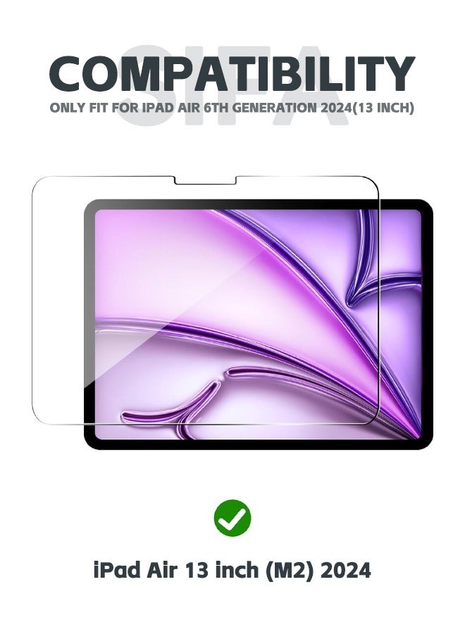 2 Pack Screen Protector for iPad Air 13 inch 2024 (6th Generation), Ultra HD, 9H Hardness, Anti Scratch, Anti Bubble, Pencil Compatible Tempered Glass Screen for iPad Air 6 13 inch(Boxed, 2 Pack) - Image 2