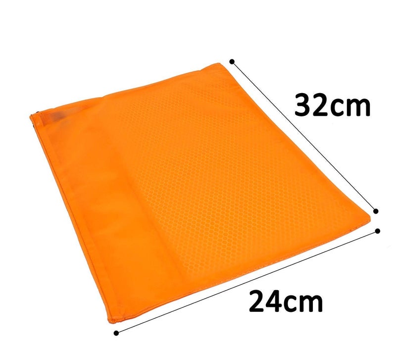 True-Ally A4 Mesh Zipper Pencil Pen Stationary Case Travel Document Holder Bag Cosmetics Vanity Pouch (Colour May Vary, 32cm X 24cm)- Pack of 5 (A4) - Image 2