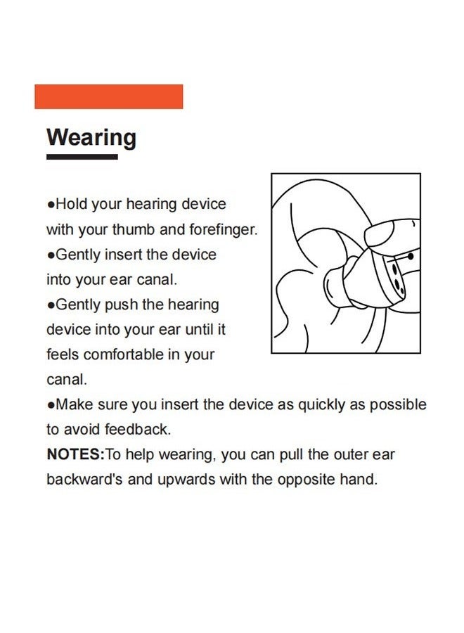 Gonice Hearing Aids, Invisible Magnetic Assistive Listening Devices, Contact Charging Box with LED Power Display (Black)  - Image 5