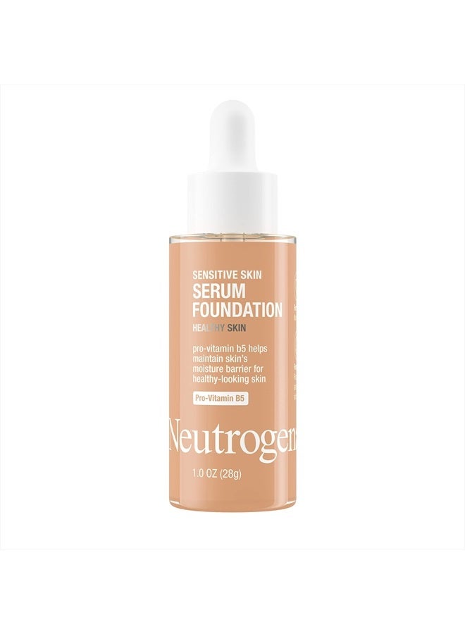 Neutrogena Healthy Skin Sensitive Skin Serum Foundation with Pro-Vitamin B5, Color Correcting & Pore Minimizing Liquid Foundation & Face Serum, Buildable Coverage, Medium 02, 1 oz - Image 1