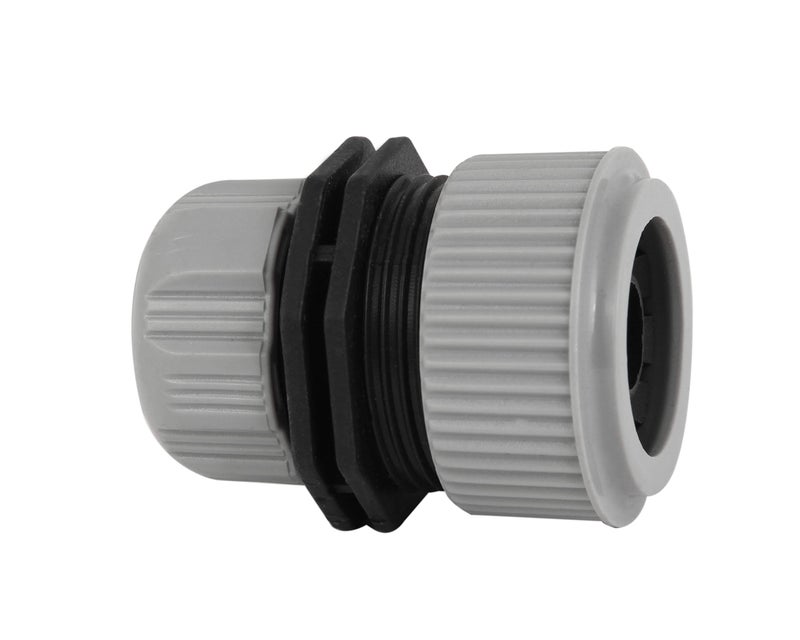 DIVINE TREE 1/2 to 3/4 Inch Hose Pipe Joiner & Repair Connector – Heavy-Duty Water Pipe Connector Joint | Leak-Proof Quick Hose Mender for Garden, Irrigation & Outdoor Use (1/2 to 3/4 Inch)-Grey - Image 1