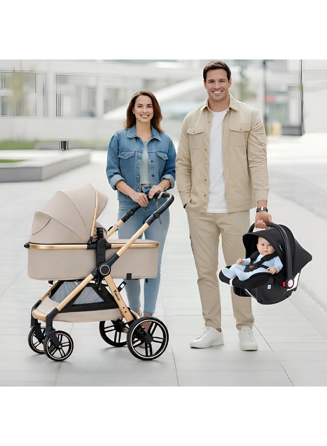 TEKNUM نظام السفر TEKNUM مع عربة أطفال 3 في 1، محول ومقعد سيارة للأطفال - بيج - Image 5
