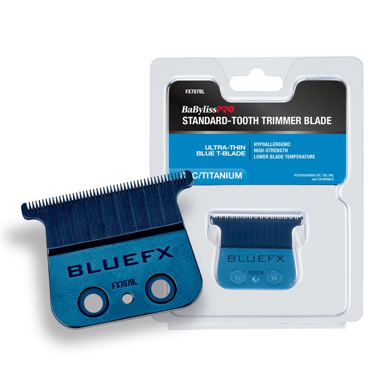 BaBylissPRO Standard-Tooth Trimmer Blade, Ultra-thin blue T-blade for TRIMMERS - Image 1