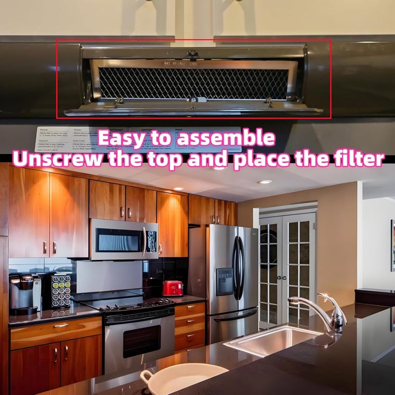 cdipkif 2 charcoal filter with aluminum frame for Frigidaire FRPAMRAF Replacement Air Microwave Filter Replacement FFMV152,FGMV153,FFMV154,FGMV155,FMV157,FFMV162, FFMV163, FFMV164,FFMV174,FGMV175, FGMV176 - Image 3