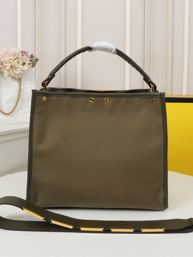 High-End Canvas Beach Bag Tote Bag Summer Versatile Satchel Work Clothing Large Capacity Crossbody Bag Trendy - Image 3