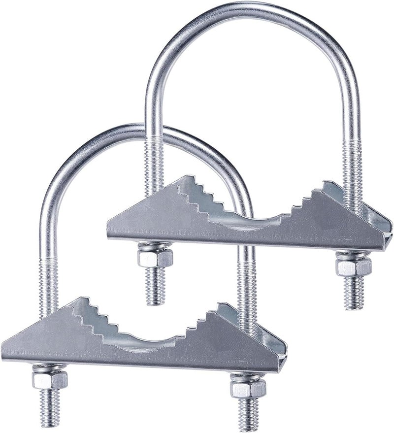 Bingfu Antenna Mount Fixed Bracket U-Bolt Clamp Anti-Corrosion (2 PCS) for Outdoor LoRa Antenna Helium Miner Antenna WiFi Antenna, 4G LTE Antenna, Ham Radio Antenna, TV Antenna Flexible sizing options - Image 4