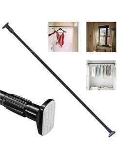 Rubik Shower Curtain Rod Adjustable 50cm to 80cm, Thick & Extendable Telescopic Length Tension Bar Painted Surface No Drill Type for Bathroom Shower Bathtub Cabinet Black  - Image 1