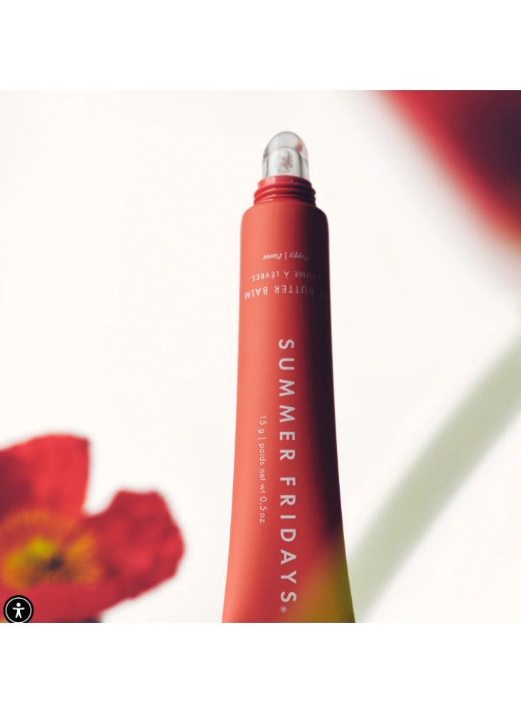 SUMMER FRIDAYS SUMMER FRIDAYS Lip Butter Balm - Hydrating & Shiny Lip Treatment, Poppy 15g  - Image 4