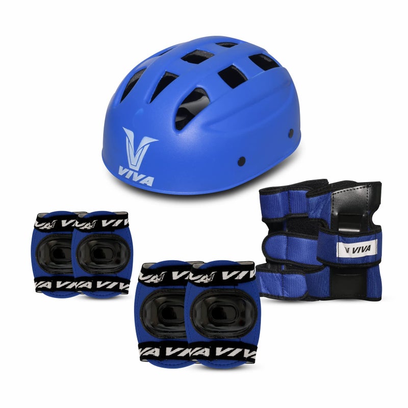 Viva Protective Set Protective Set (Knee/Elbow/Wrist Guard) Multi Purpose Safety Kit for Skateboarding, Roller Skating, Inline Skating, Cycling and Other Sports (Senior,Blue) - Image 5