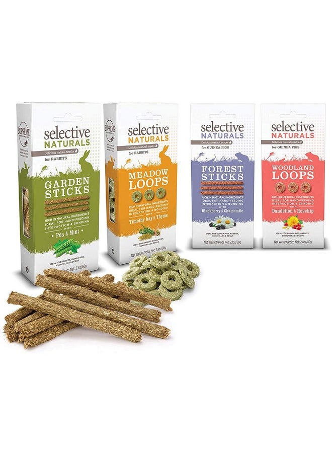 سوبريم مجموعة Supreme Petfoods المكونة من 3 قطع من مكافآت خنازير غينيا من Selective Naturals Woodland Loops، 2.8 أونصة لكل منها، مع الهندباء ووركين الورد  - Image 2