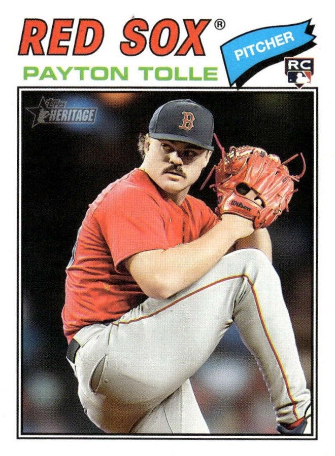 2026 Topps Heritage #386 Payton Tolle NMMT (RC) Red Sox - Image 1