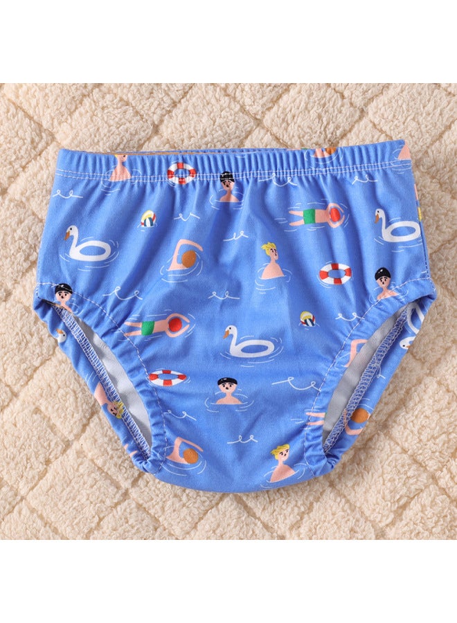 إسكدنيا ملابس سباحة للأطفال مضادة للماء ومضادة للتسرب للأولاد والبنات ملابس سباحة داخلية للسباحة ملابس تدريب خاصة للرضع - اللون: YOKU-008- - Image 1