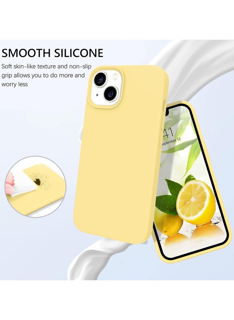 ACLIX Premium Liquid Silicone Case for iPhone 13 and iPhone 14 Slim Fit, Soft Touch with Microfiber Lining & Enhanced Camera Protection - Durable & Anti-Fingerprint | Yellow - Image 5
