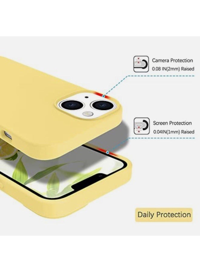 ACLIX Premium Liquid Silicone Case for iPhone 13 Slim Fit, Soft Touch with Microfiber Lining & Enhanced Camera Protection - Durable & Anti-Fingerprint | Yellow - Image 3