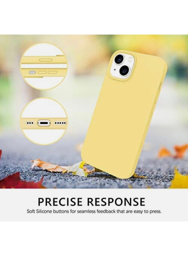 ACLIX Premium Liquid Silicone Case for iPhone 13 Slim Fit, Soft Touch with Microfiber Lining & Enhanced Camera Protection - Durable & Anti-Fingerprint | Yellow - Image 4