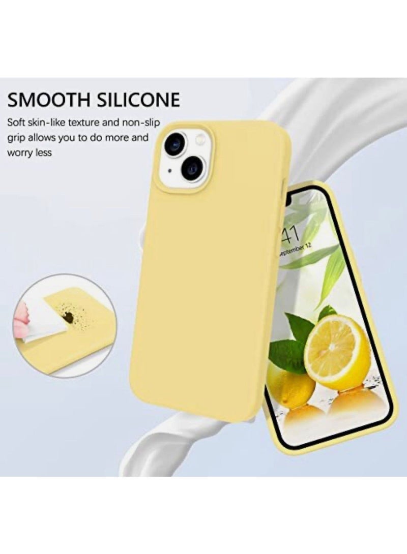 ACLIX Premium Liquid Silicone Case for iPhone 13 Slim Fit, Soft Touch with Microfiber Lining & Enhanced Camera Protection - Durable & Anti-Fingerprint | Yellow - Image 5