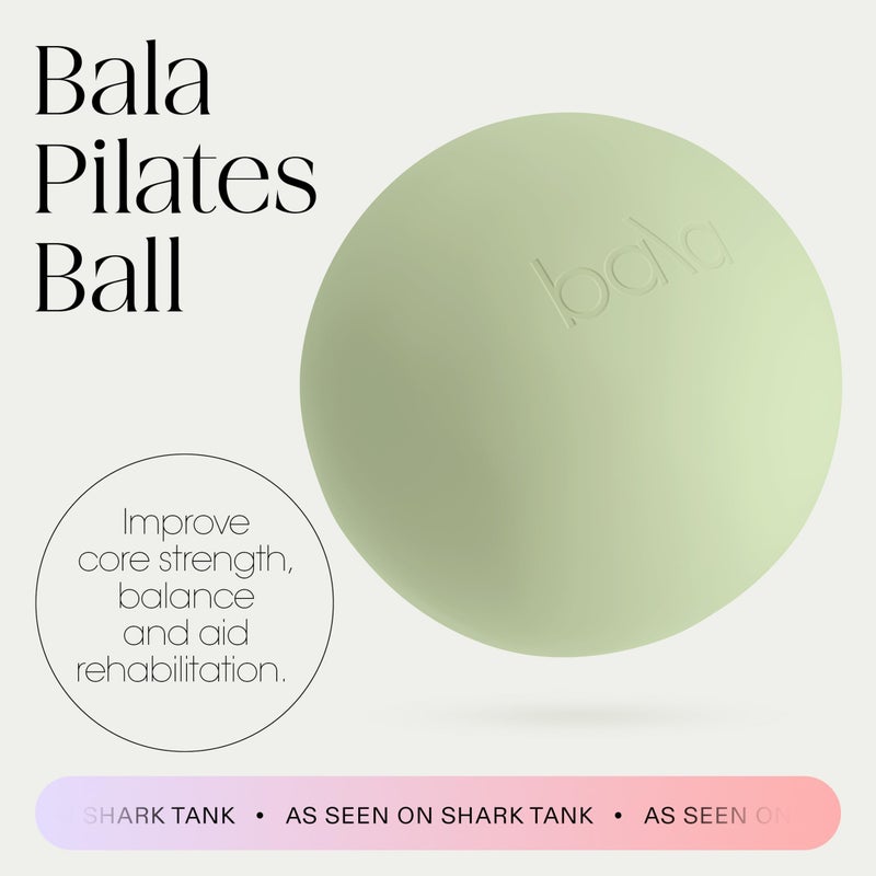 Bala Pilates Ball, Non-Weighted Exercise Ball - Small 8" Yoga Ball for Barre, Stretching, Strength & Core Training - Workout Accessory with Mini Pump for Home Gym & Fitness Routines - 100% PVC - Image 2