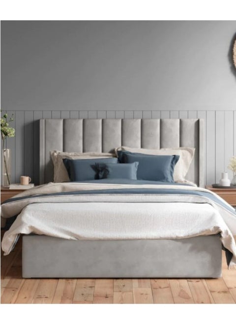 Slumbroza Stance Tufted Upholstered Single Size ( 90 X 200 ) Grey Color Bed