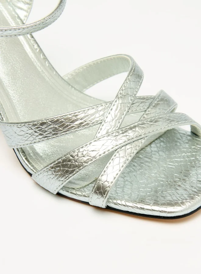 Celeste Women's Solid Sandals with Stiletto Heels and Buckle Closure