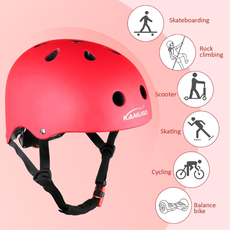 KAMUGO Kids Adjustable Helmet, Suitable for Toddler Kids Ages 2-14 Boys Girls, Multi-Sport Safety Cycling Skating Scooter Helmet - Image 5