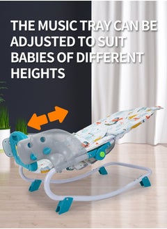 Soft Touch Baby Rocking Chair Baby Bouncer Portable Seat with Music Box Baby Swings for Newborn 0-12 Months  - Image 2