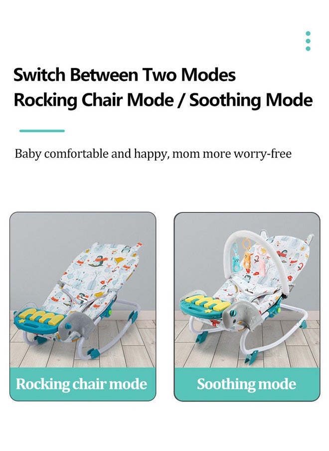 Soft Touch - Baby Rocking Chair Baby Bouncer Portable Seat with Music Box Baby Swings for Newborn 0-12 Months - Image 1