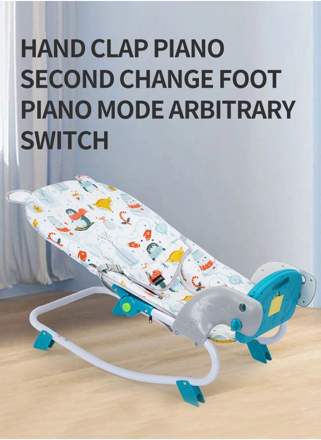 Soft Touch - Baby Rocking Chair Baby Bouncer Portable Seat with Music Box Baby Swings for Newborn 0-12 Months - Image 1