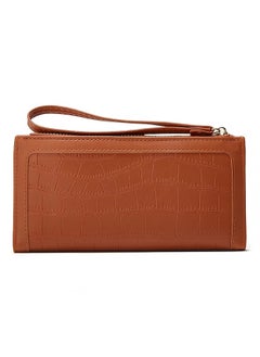 Generic Women's Long Coin Purse With Multiple Card Slots Clutch Large Capacity Coin Holder Card Holder - Roomy Clutch For Cash And Essentials, Brown  - Image 3