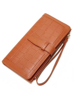 Generic Women's Long Coin Purse With Multiple Card Slots Clutch Large Capacity Coin Holder Card Holder - Roomy Clutch For Cash And Essentials, Brown  - Image 4