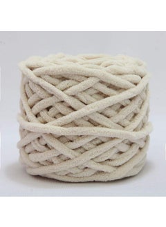 Ice Cream Striped Soft Thick Yarn Handmade Diy Knitted Scarf Yarn Ball Crochet Hook Slipper Self-knitted Ball 15 khaki White
