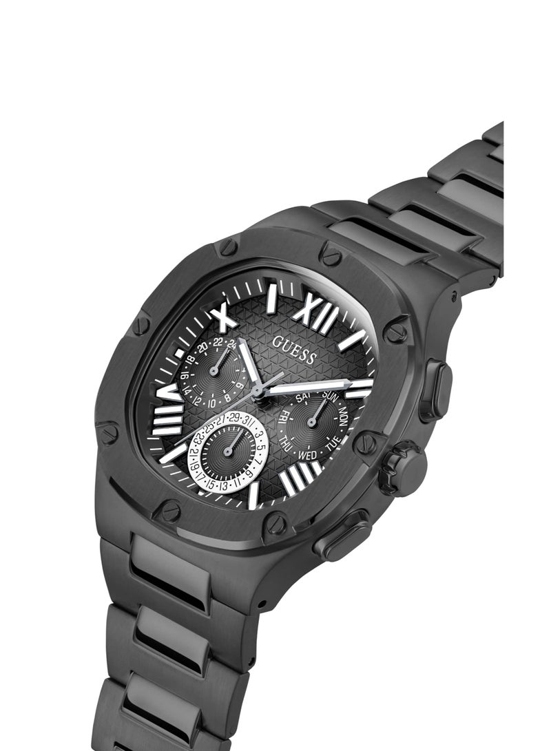 Guess Headline Black Dial Square Case Multi-Function Men Watch - GW0572G3 - Image 2