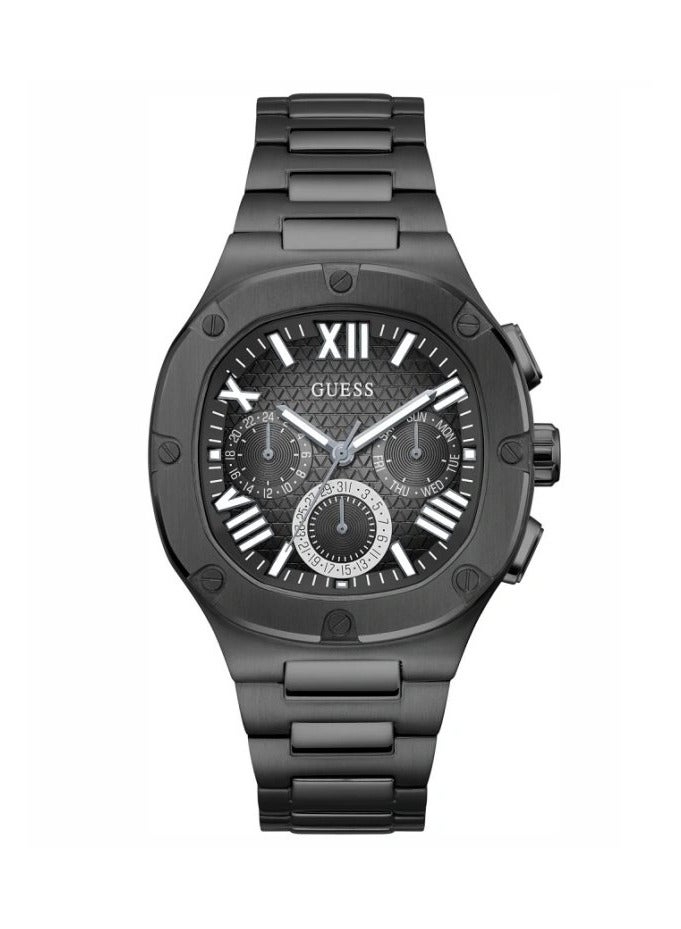 Guess Headline Black Dial Square Case Multi-Function Men Watch - GW0572G3 - Image 1