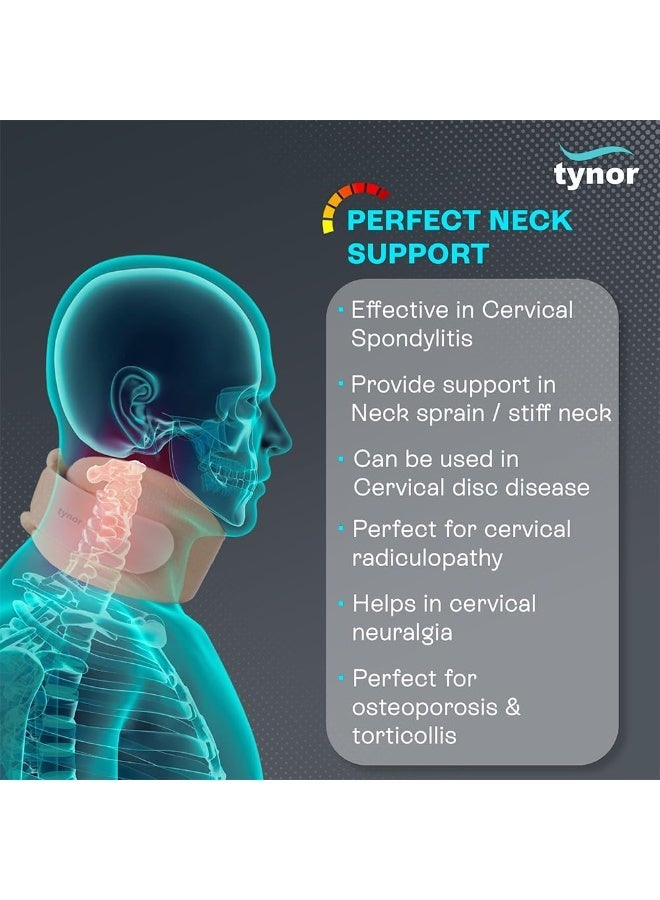 TYNOR Cervical Collar Soft, Beige, Large, 1 Unit - Image 3