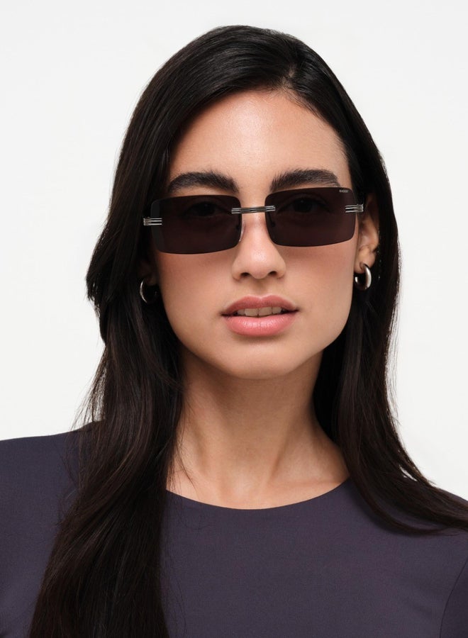 بلاك أوت نظارات شمسية مستطيلة مضيئة للجنسين - Image 5