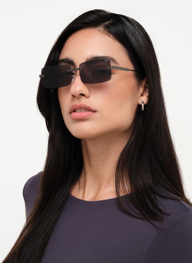 بلاك أوت نظارات شمسية مستطيلة مضيئة للجنسين - Image 4