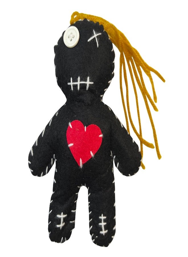 Stitch-Witch 6.2" Handmade Empath Protection Poppet Voodoo Doll, Halloween Decor, Witch Wicca Pagan Altar (Dark Golden Blonde Hair) - Image 5