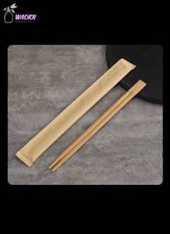 WAOKN 20 Sets Of Disposable Tableware, Including Plates, Bowls, Cups, Chopsticks, Sugarcane Pulp Degradable Environmental Tableware Set, Brown  - Image 4