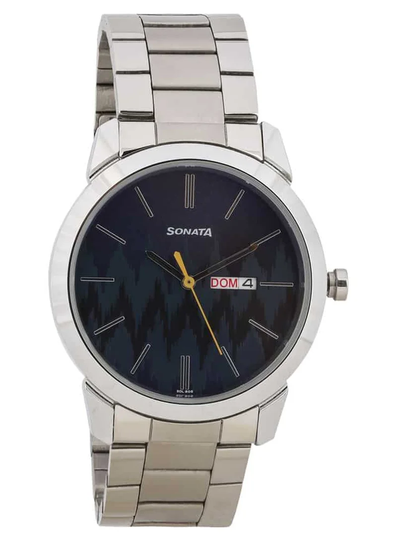 Men's Analog Round Shape Stainless Steel Wrist Watch 77107SM01 - 49.4 Mm