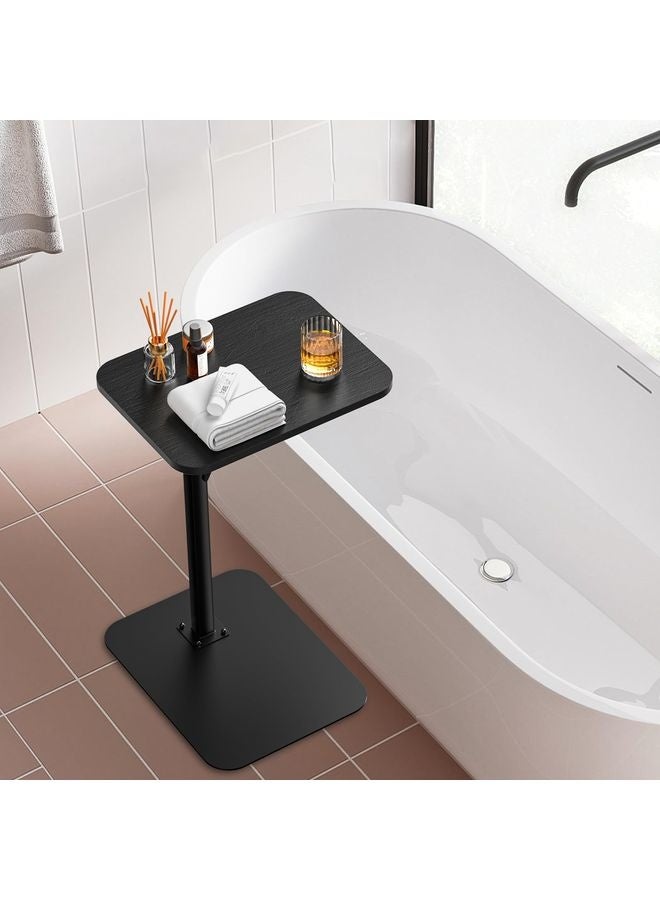 HOMESTAR Side Table Sofa Tray for Couch Heavy Metal Base Swivel/Adjustable Height, Sofa Bed Bathroom Study TV Tray C Shaped End Table Food Snack Trays for Eating - Image 5