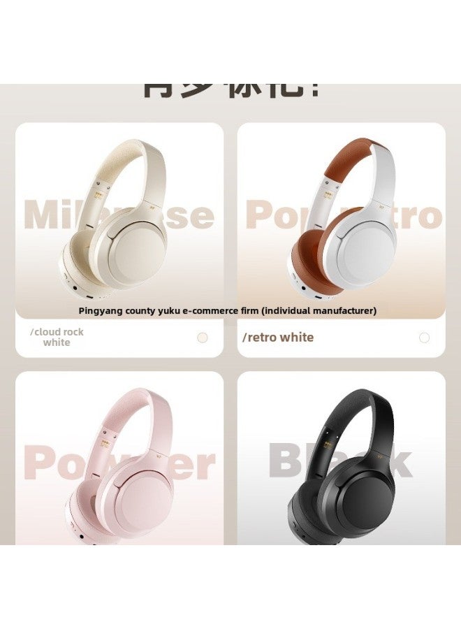 T1 Bluetooth Headset Headset Wireless Game Noise Reduction Headset Wired With Mai Super Long Standby-Color:Official Standard Configuration - Quiet Night Black - Advanced Edition