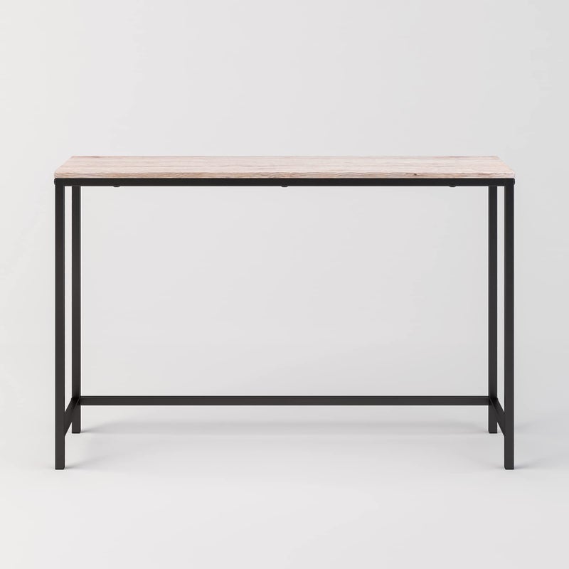 FOUBAM Console Table - Narrow Entryway, Thin Sofa Table Behind Couch, Long Hallway Table for Living Room, Sturdy Coffee Snack Side End Table (Black & Oak) - Image 4
