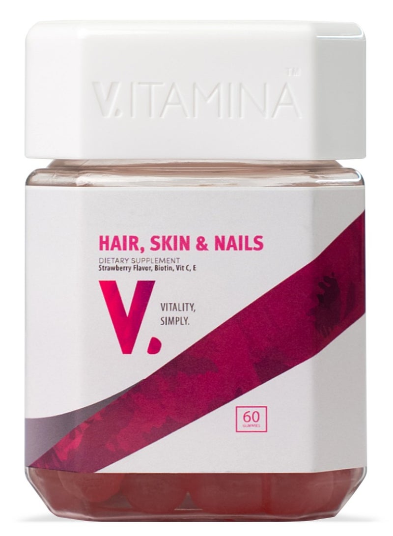 Vitamina Hair Skin Nails 60 Gummies - Image 1