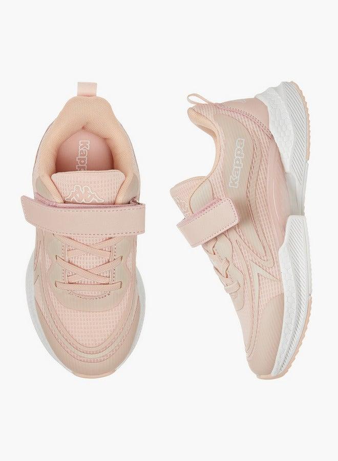 Kappa Girls' Logo Detail Sports Shoes with Hook and Loop Closure - Image 3