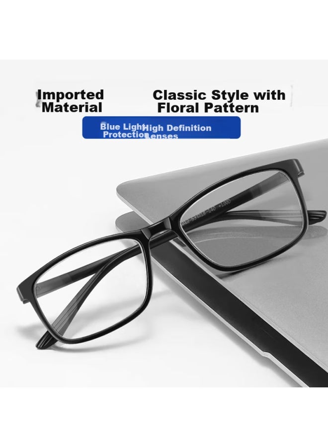 Oona Ouna Reading Gl For Men And Women, High Definition Tr Anti-blue Light Reading Gl, Black, 100 Degrees - Image 2